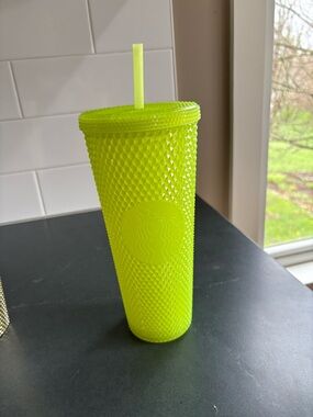 Starbucks Lime Green Textured Studded Tumbler